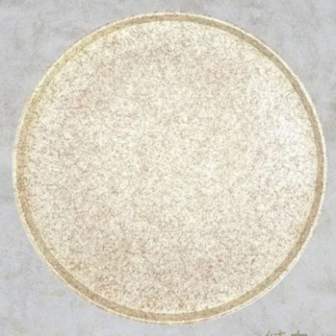 木製 丸トレイ 乱糸 (マット仕上げ) 純白［NF66］