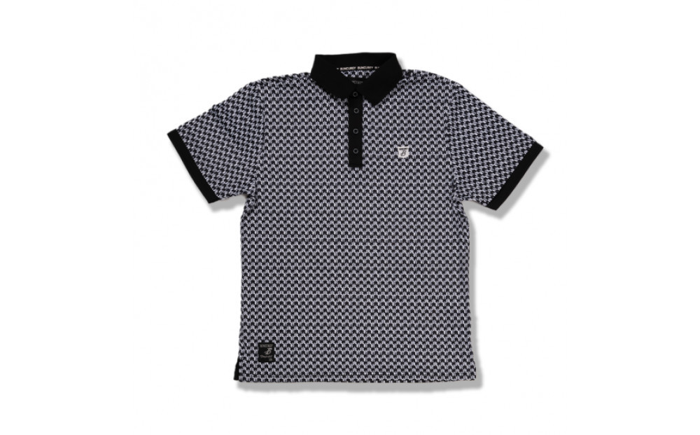 BUNCUREY　ゴルフウェア　モノグラム半袖ポロシャツ（BM23SS-01-006）オフ／サイズ6