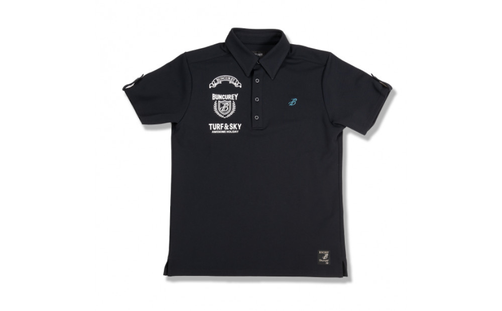 BUNCUREY　ゴルフウェア　ロゴポロシャツ（BM23SS-01-042）ブラック／サイズ3