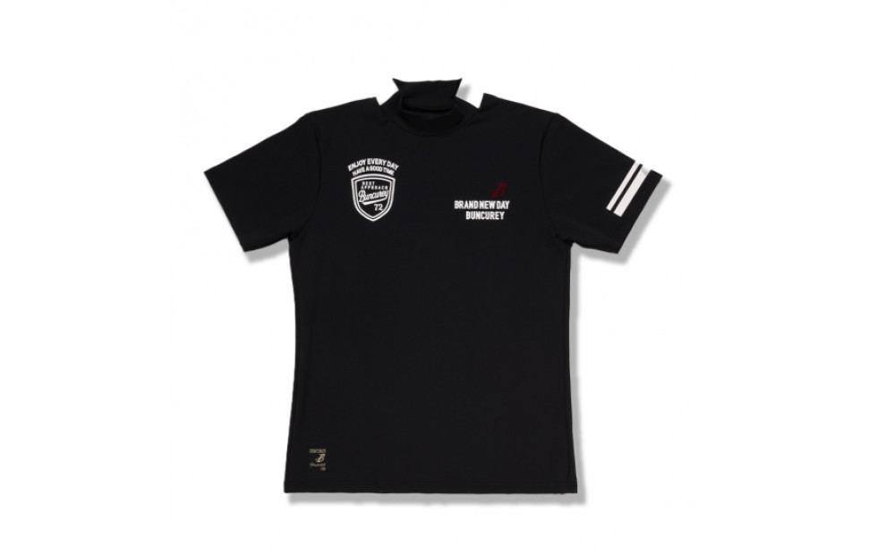 BUNCUREY　ゴルフウェア　半袖モックネック（BM23SS-02-044）ブラック／サイズ6