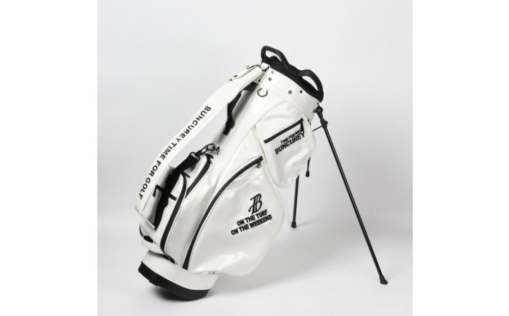 BUNCUREY　スタンド型キャディーバッグ（BM23SS-16-030）〈ホワイト〉