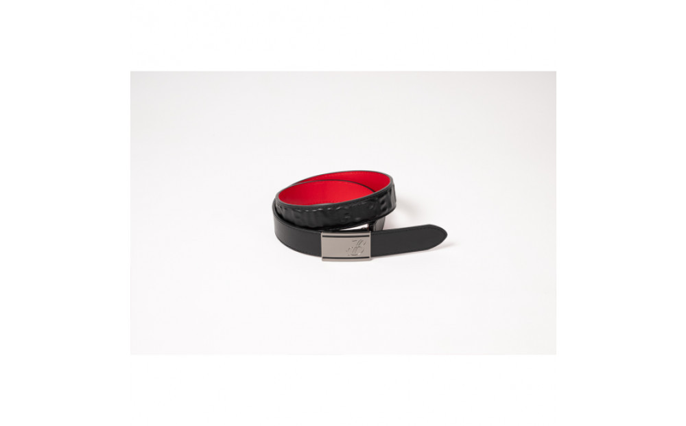 BUNCUREY　ローラーバックルベルト（BM23SS-08-023）〈ブラック〉