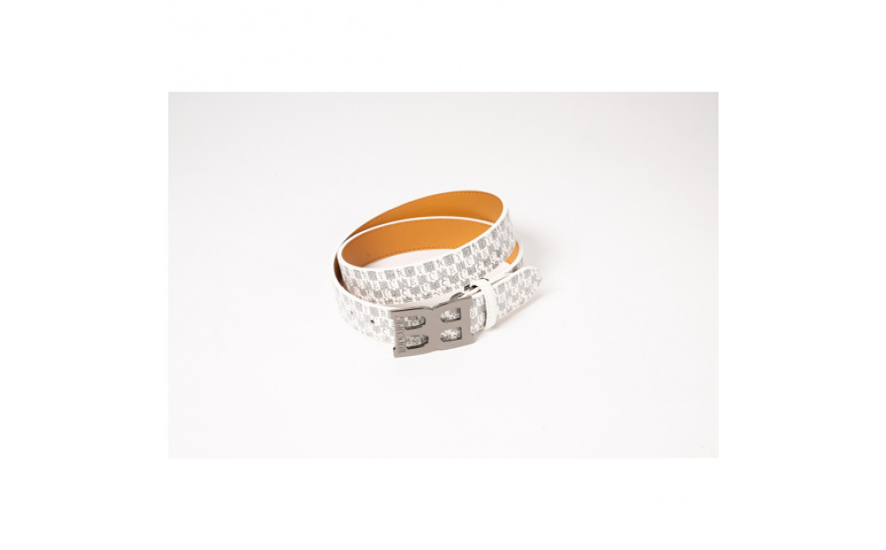 BUNCUREY　総柄PTベルト（BM23SS-08-020）〈ホワイト〉