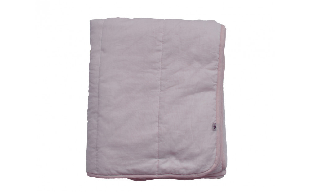 綿入りガーゼキルトケット　シングル（ロゼ・ラベンダー）