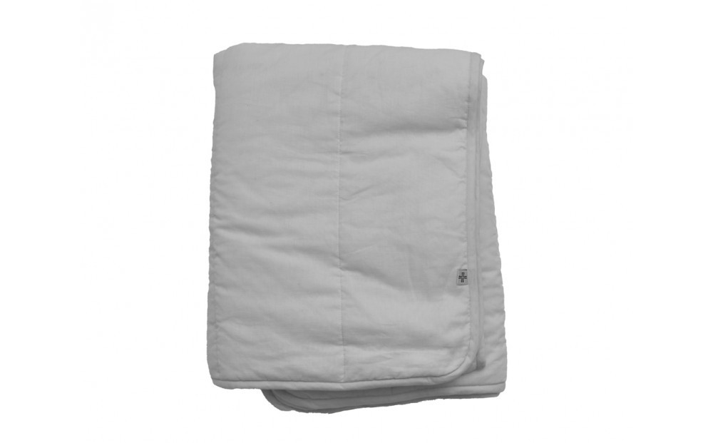 綿入りガーゼキルトケット　シングル（アッシュグレー）