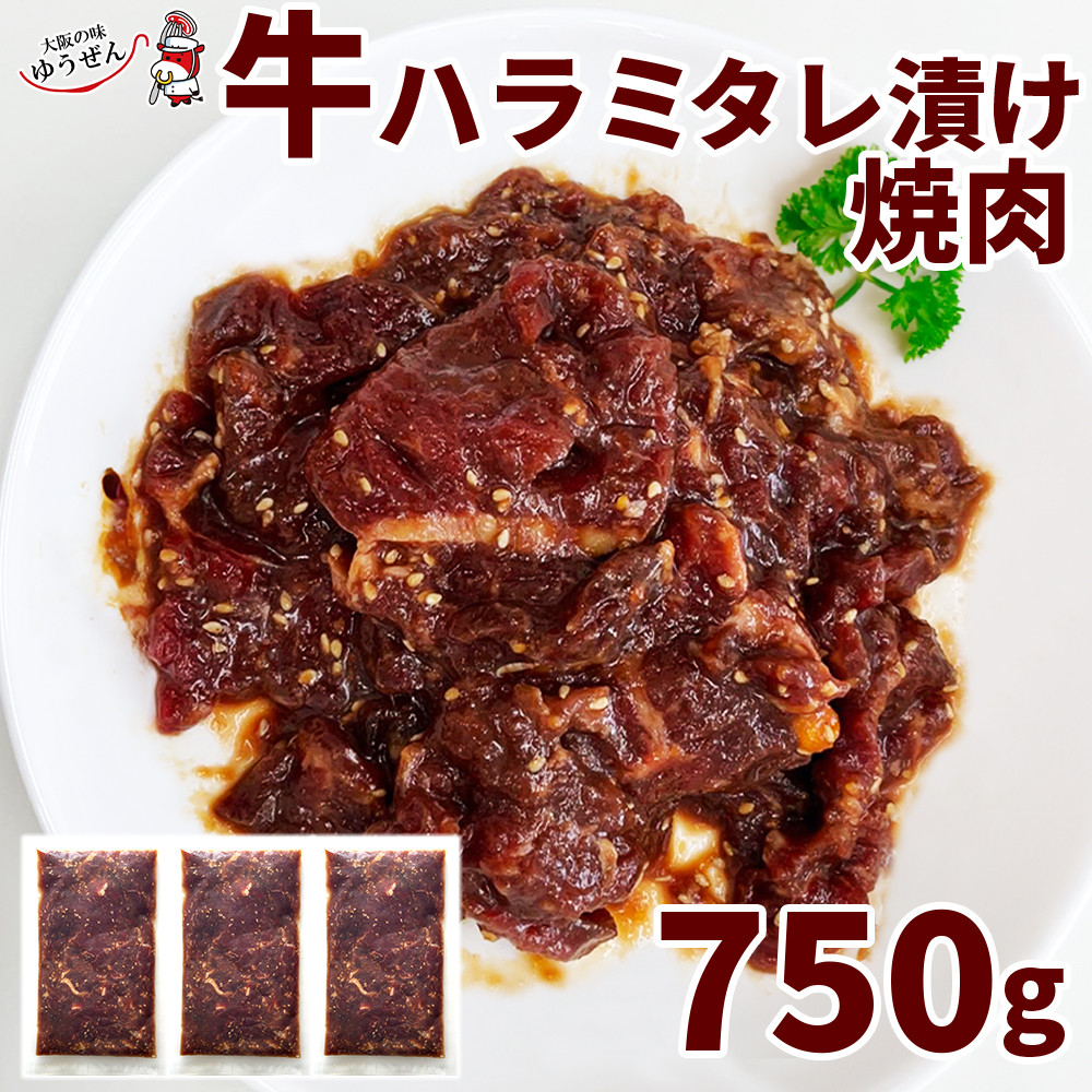 堺の技が光る牛ハラミたれ漬け　750ｇ