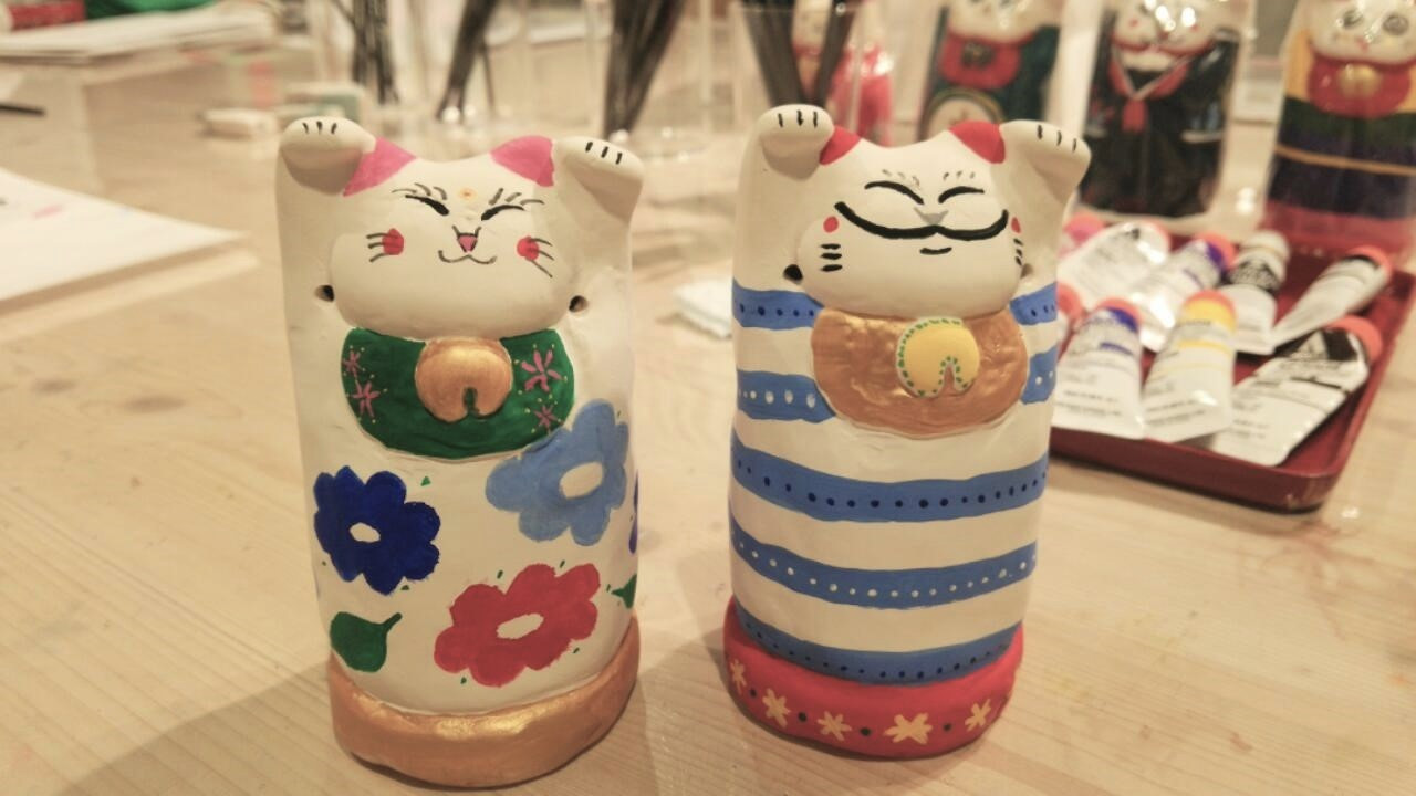 招き猫絵付け体験（入館券付き）