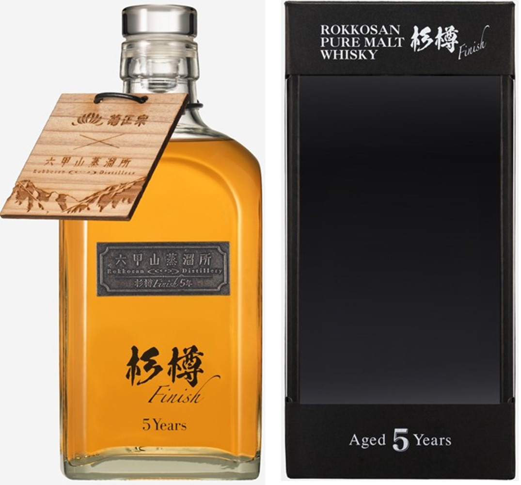 六甲山蒸溜所&nbsp;ピュアモルトウイスキー&nbsp;杉樽フィニッシュ&nbsp;5年　500ml瓶&nbsp;（化粧箱付）