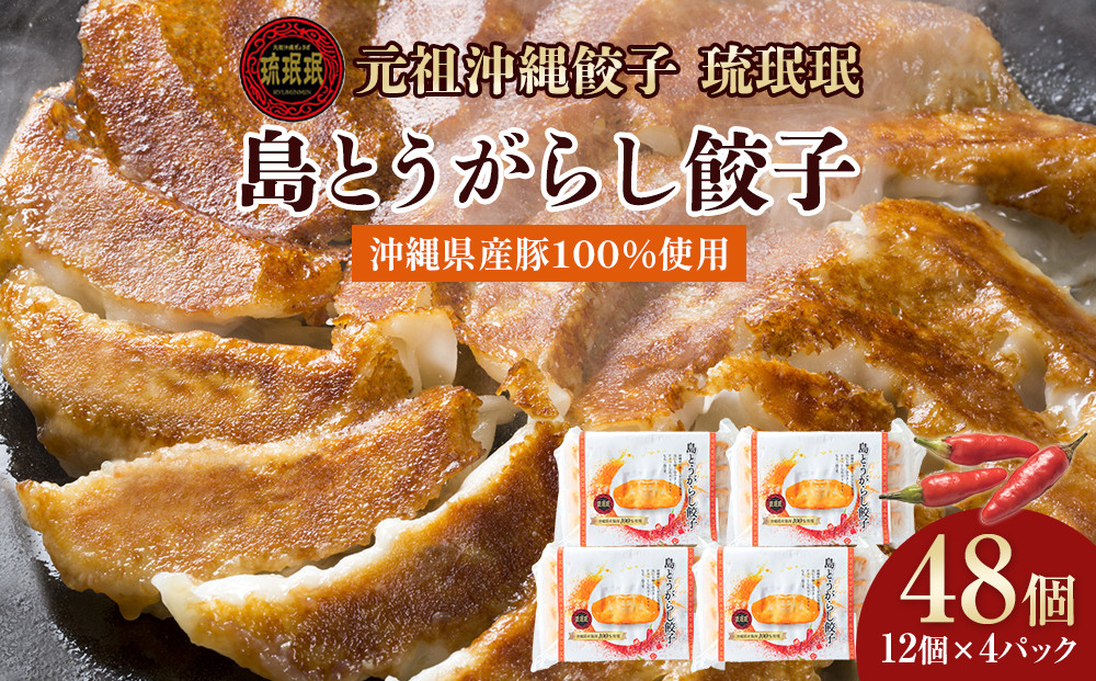【琉みんみん】沖縄県産島とうがらし餃子　4パック&nbsp;　48個入り