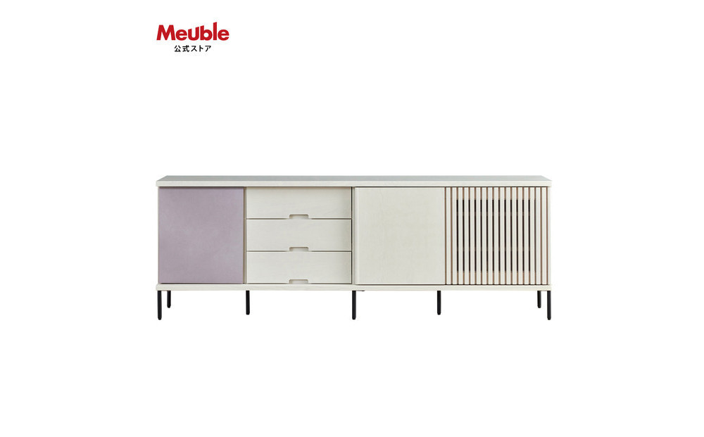 AGUERO&nbsp;アゲロ&nbsp;200cm&nbsp;サイドボード&nbsp;＜オークホワイト＞&nbsp;&nbsp;【モーブル】【大川家具】