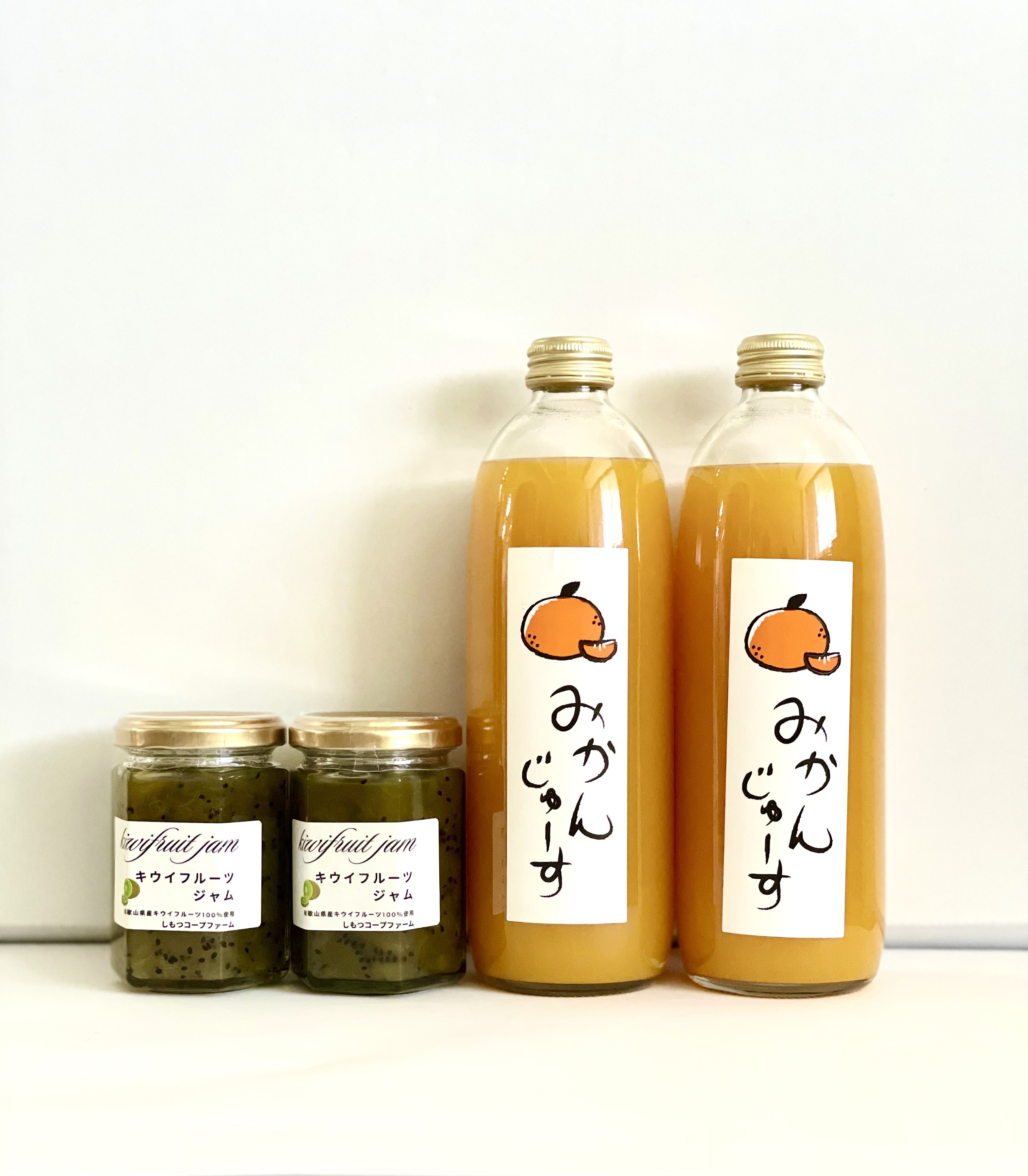 みかんジュース 2本・キウイジャム2個 セット