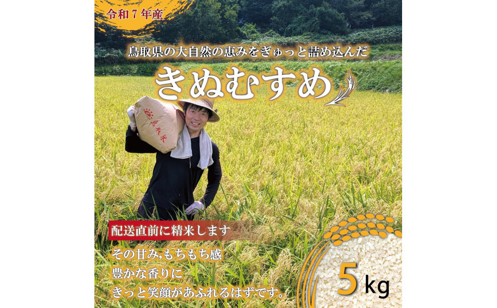 1082.令和7年産　原田農園きぬむすめ精米&nbsp;5kg