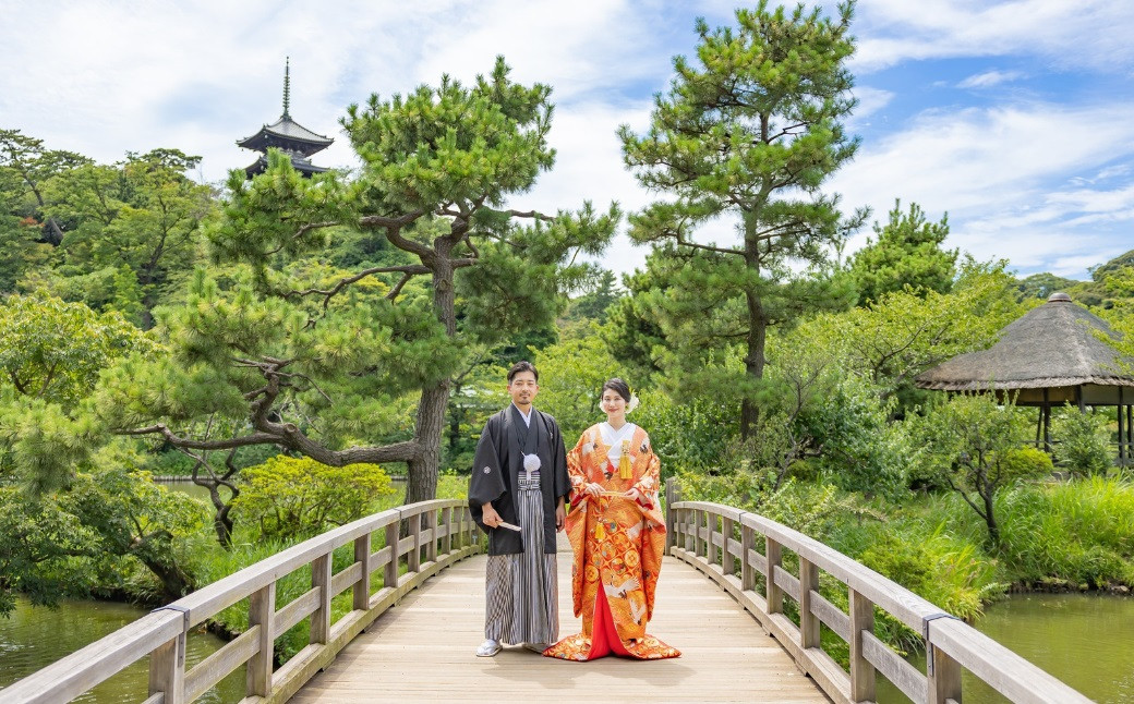 「横浜三溪園」での前撮り・フォトウェディング