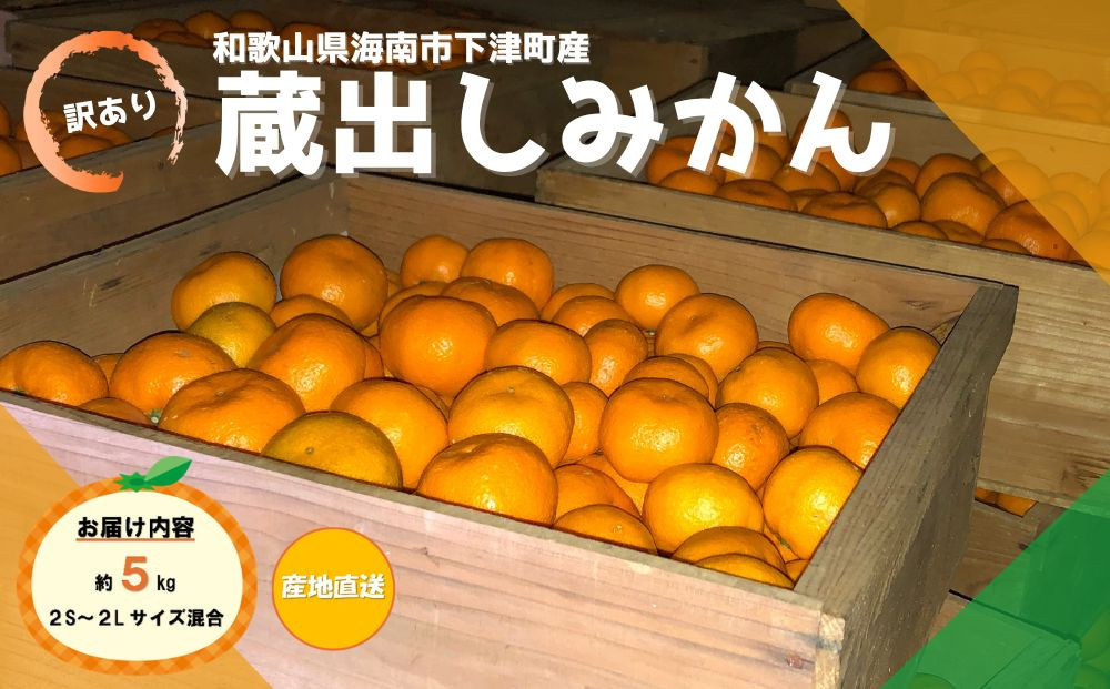 ［先行予約］訳あり&nbsp;蔵出しみかん&nbsp;約5kg&nbsp;2S～2Lサイズ混合［2026年1月10日～31日頃順次発送予定］