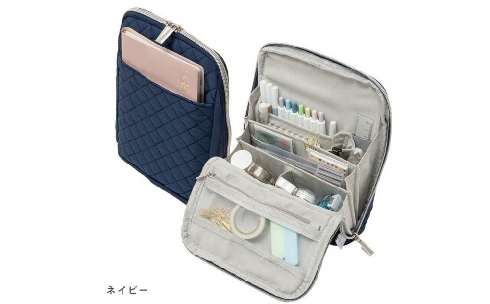 Y-Style 手帳が入るペンケース Mサイズ【ネイビー】