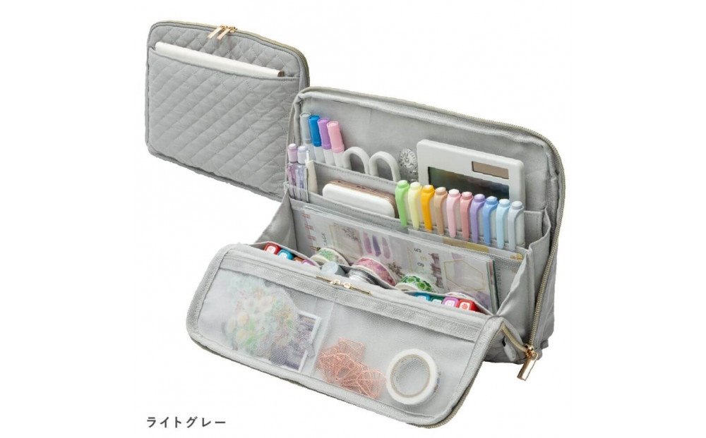 Y-Style 手帳が入るペンケース Lサイズ【ライトグレー】
