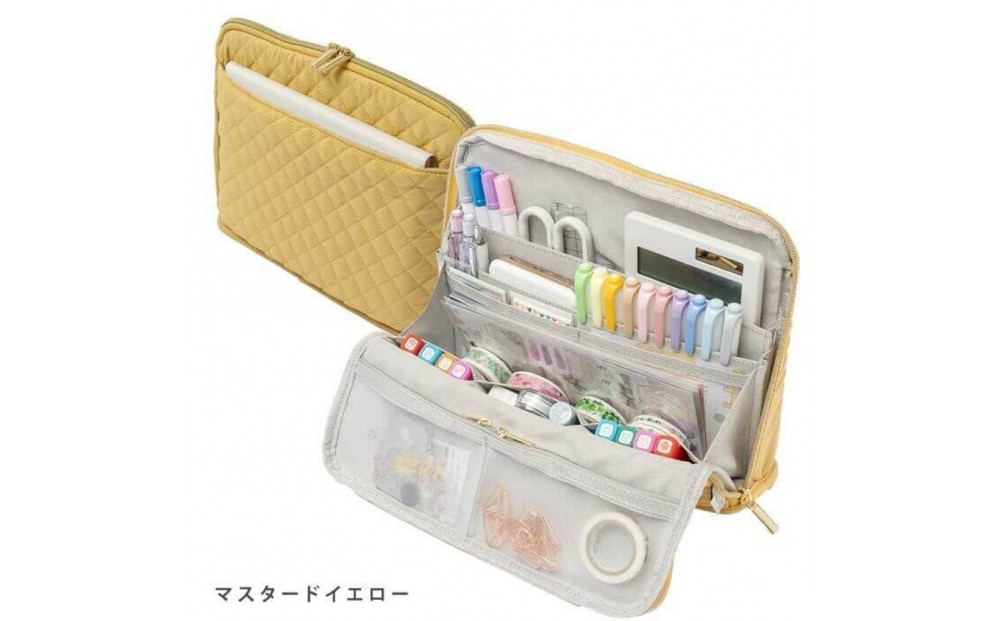 Y-Style 手帳が入るペンケース Lサイズ【マスタードイエロー】