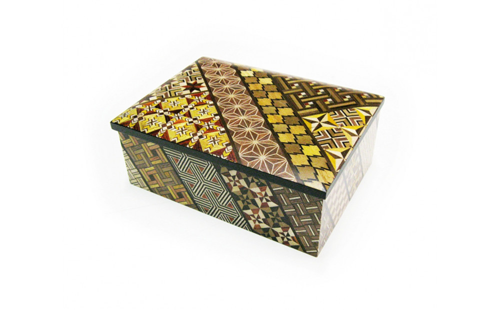 【箱根寄木細工  5寸小物入れ  小寄木】