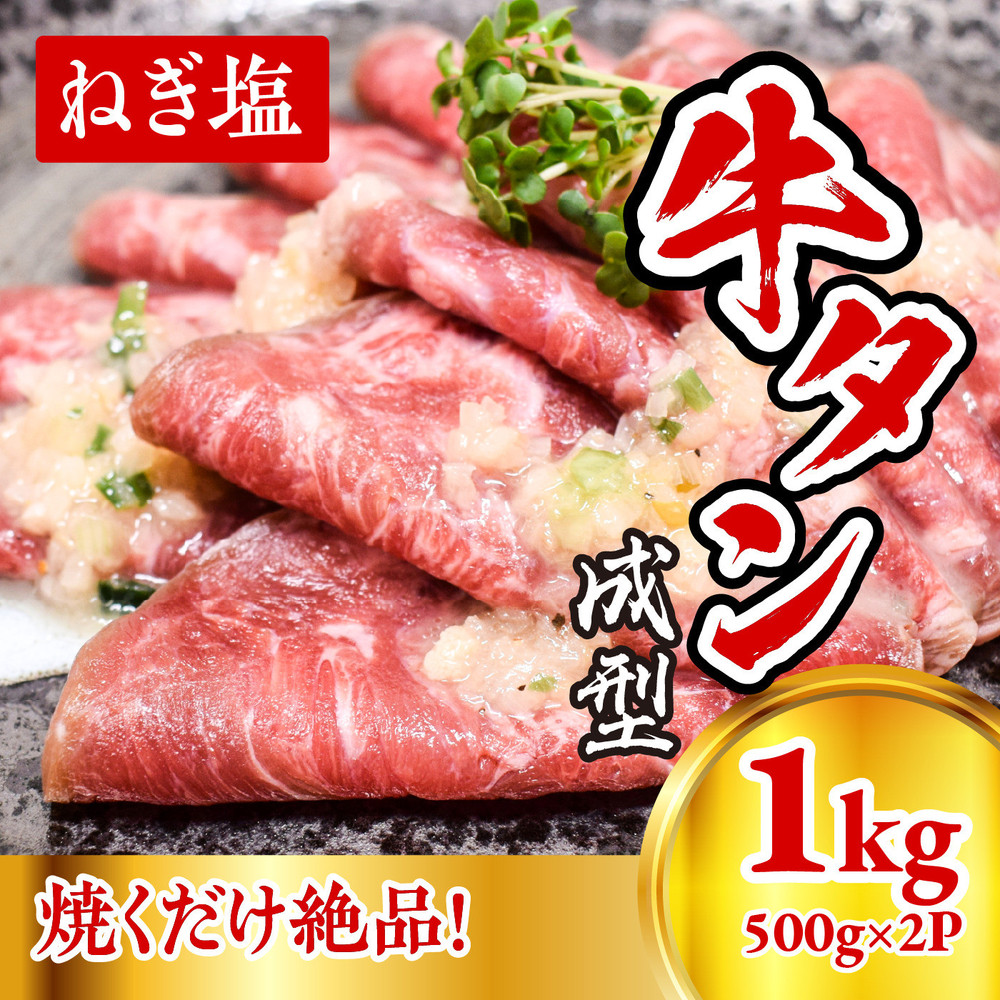 成型　牛たん　ネギ塩　500ｇ×２パック