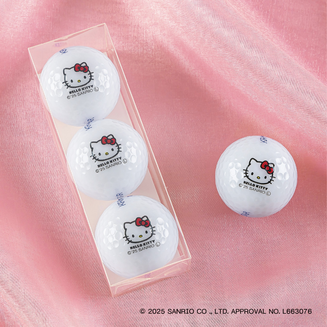 ゴルフボール KIRA★STAR×SANRIO CHARACTERS  24個入り【ハローキティ（ホワイト）】 サンリオ ゴルフ キャスコ kasco