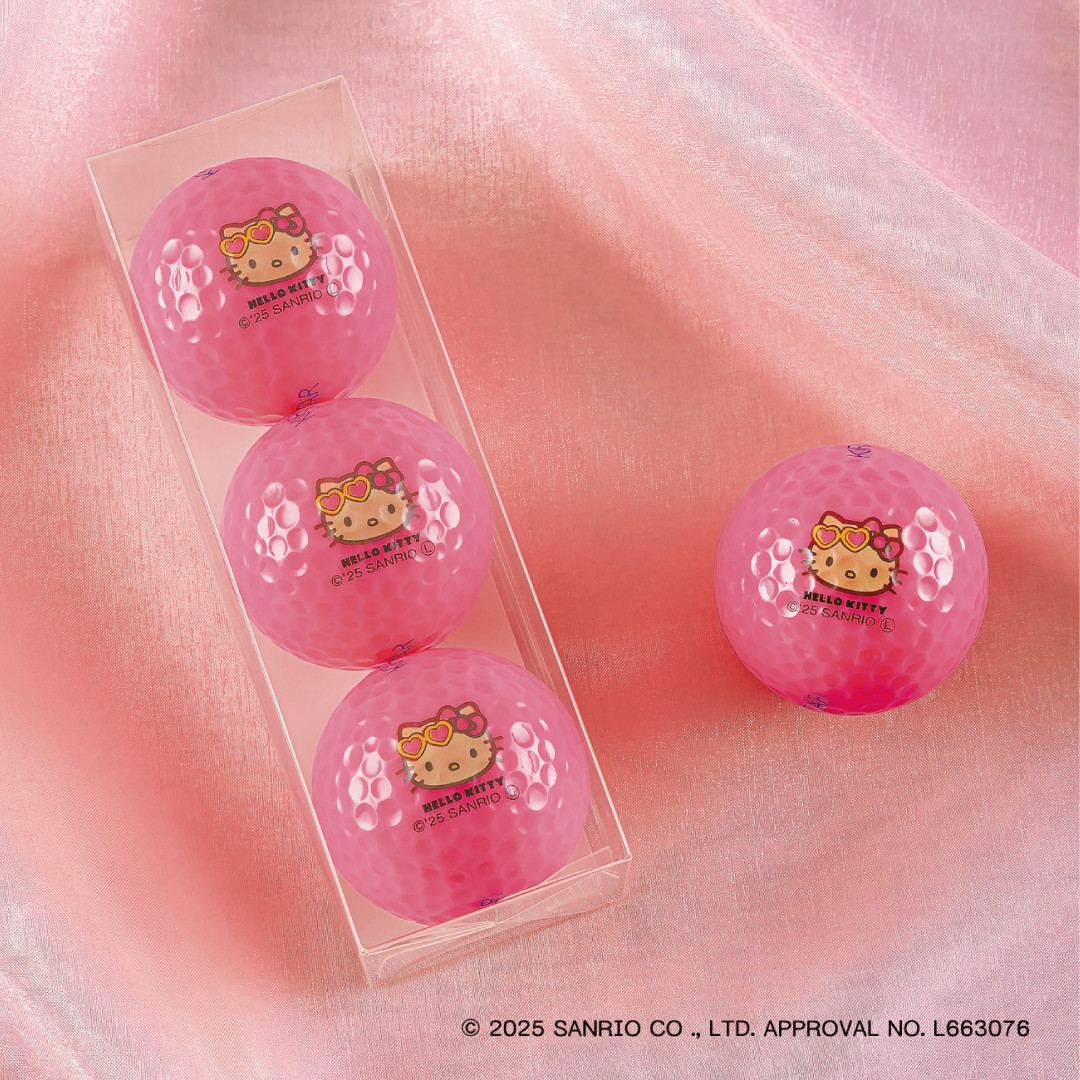 ゴルフボール KIRA★STAR×SANRIO CHARACTERS  24個入り【ハローキティ日焼けVer（ピンク）】 サンリオ ゴルフ キャスコ kasco