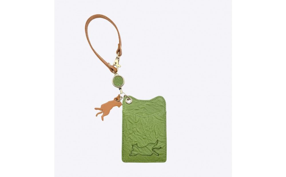 aonecoリール付きパスケース【リーフ】