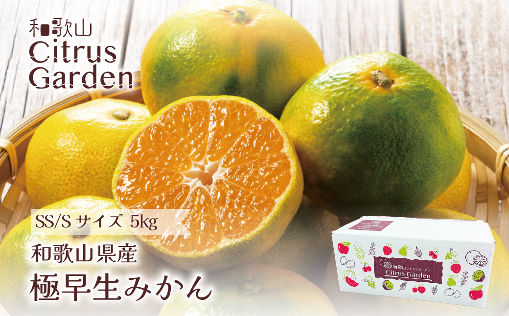 和歌山県産&nbsp;極早生みかん&nbsp;家庭用&nbsp;小玉（SSかSのいずれか、またはサイズ混合）&nbsp;5kg&nbsp;［Sn11］