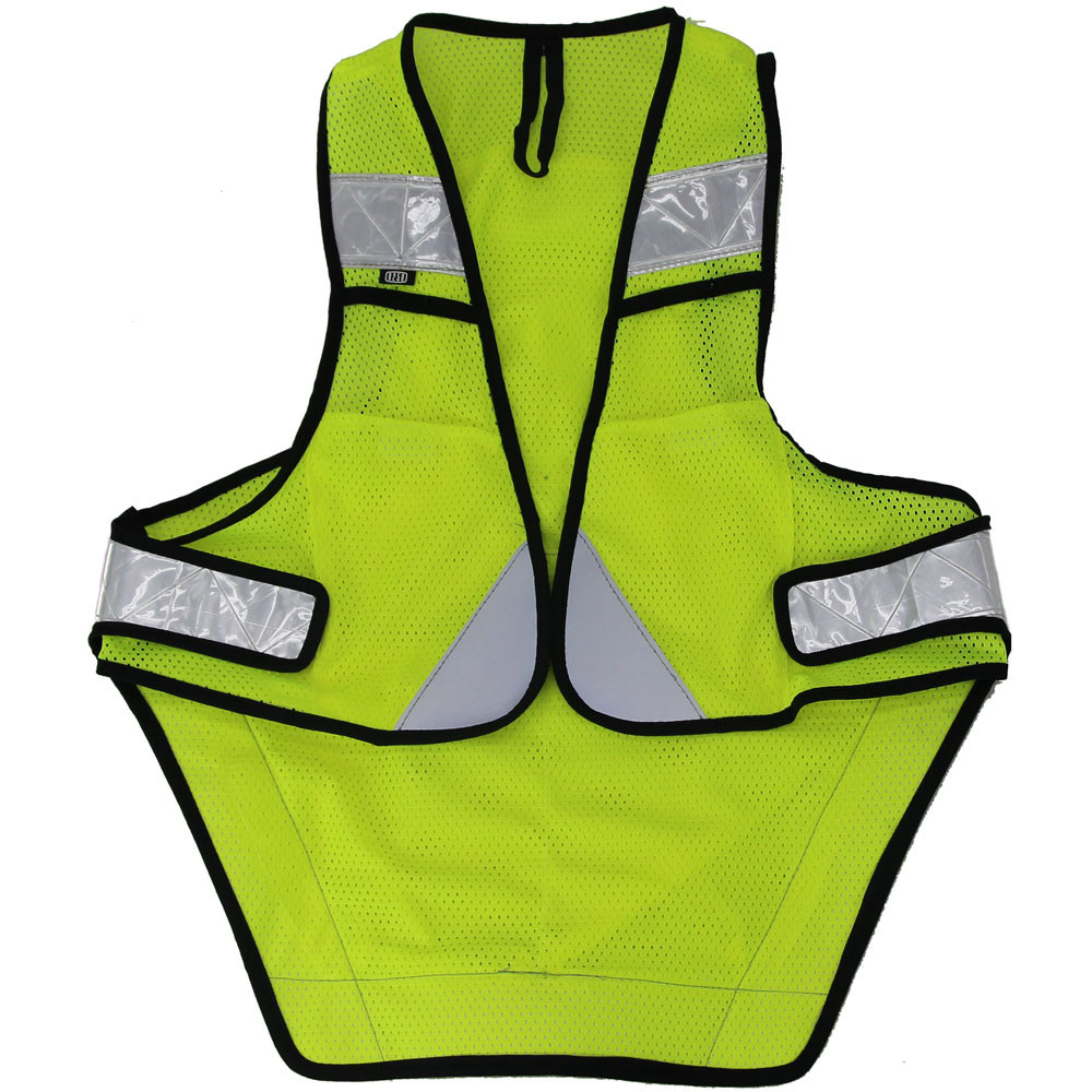 R250&nbsp;サイクル反射ベスト&nbsp;&nbsp;ポケット付きロング&nbsp;フリーサイズ&nbsp;&nbsp;ネオンイエロー