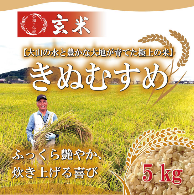 1106.令和7年産　きぬむすめ玄米 5kg