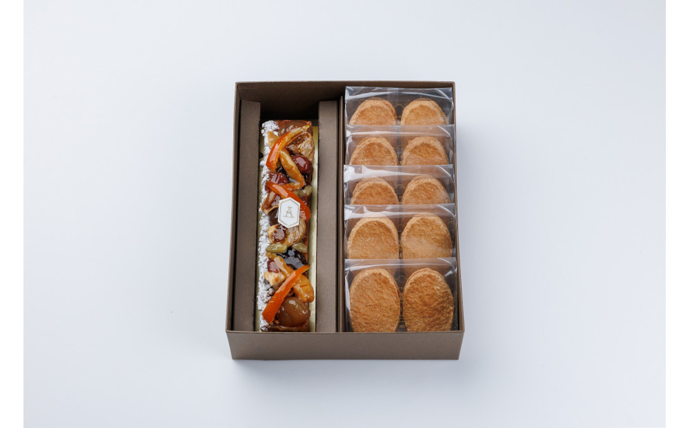 ケークフリュイ&nbsp;秋&nbsp;1本&nbsp;阿波和三盆糖ダックワーズ5袋&nbsp;(10個）&nbsp;オータムギフト