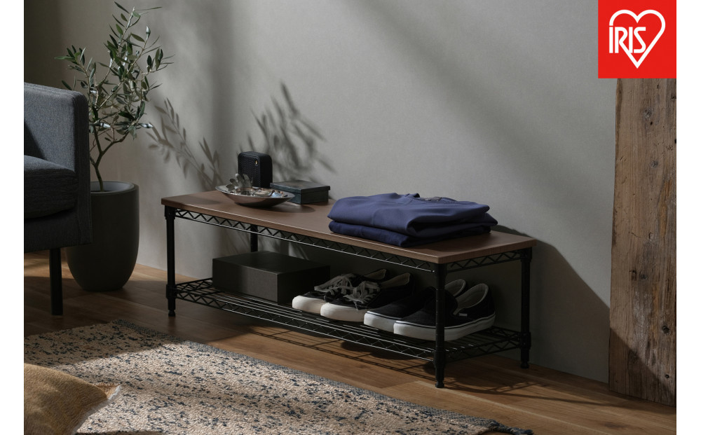 カラーメタルラック　ローボード&nbsp;CML-10302&nbsp;ブラック