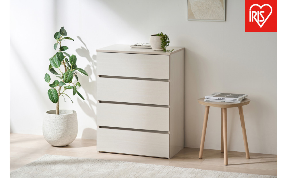 組立簡単ウッドチェスト&nbsp;KKWCｰ590&nbsp;ホワイト