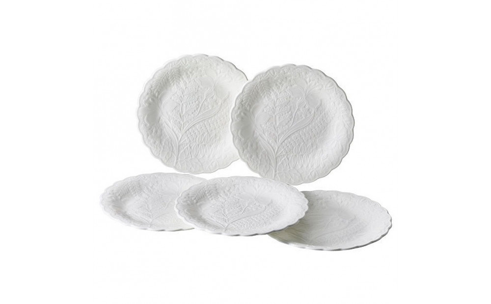 ナルミ&nbsp;ホニトン・レース&nbsp;プレート(ブライト)&nbsp;17cm&nbsp;5点セット&nbsp;51952-23177