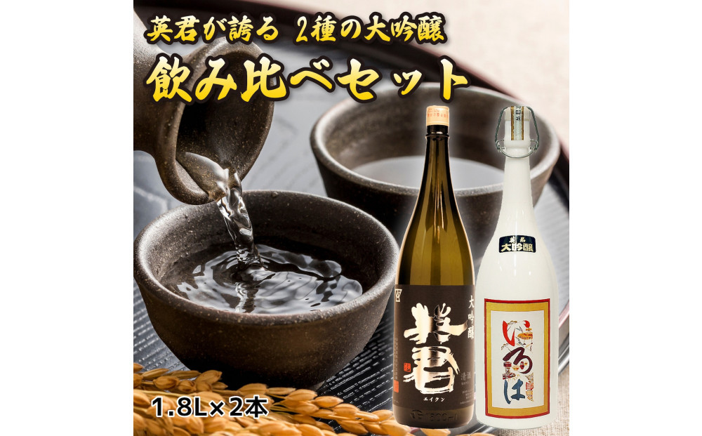 英君&nbsp;大吟醸&nbsp;飲み比べセット【1.8L×2本セット】