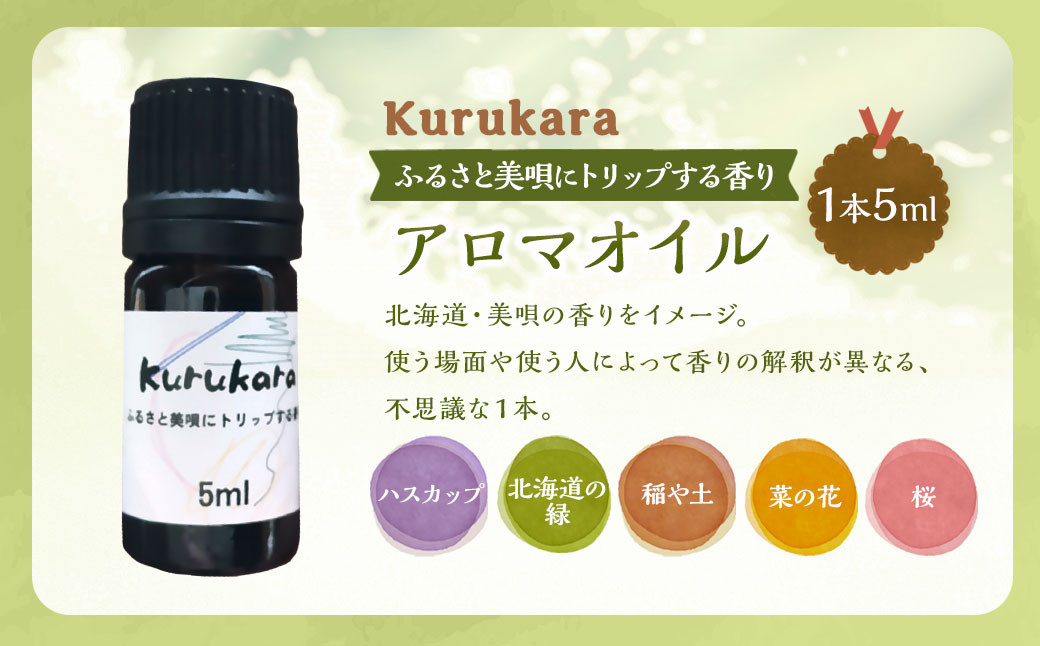 ふるさと美唄にトリップする香り Kurukara　ブレンドアロマオイル