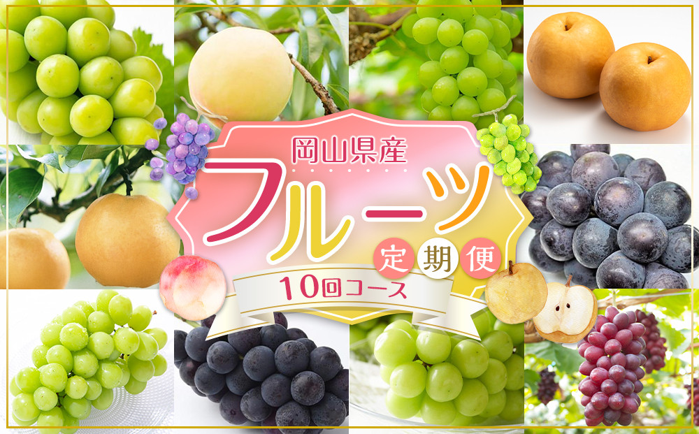 【2026年発送】岡山県産　フルーツ定期便10回コース