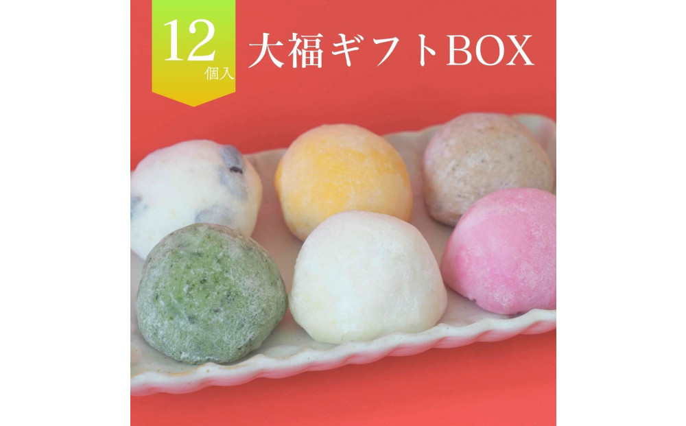 【北海道上川町】もちごやマム&nbsp;手づくり大福ギフトボックス（6種類,12個入り）