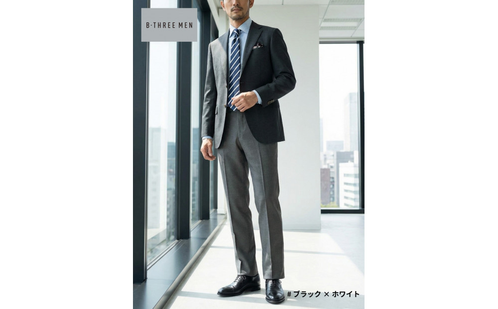 【B-THREE&nbsp;MEN/ビースリーメン】上品なのにラクチン&nbsp;メンズストレートパンツ(550087)