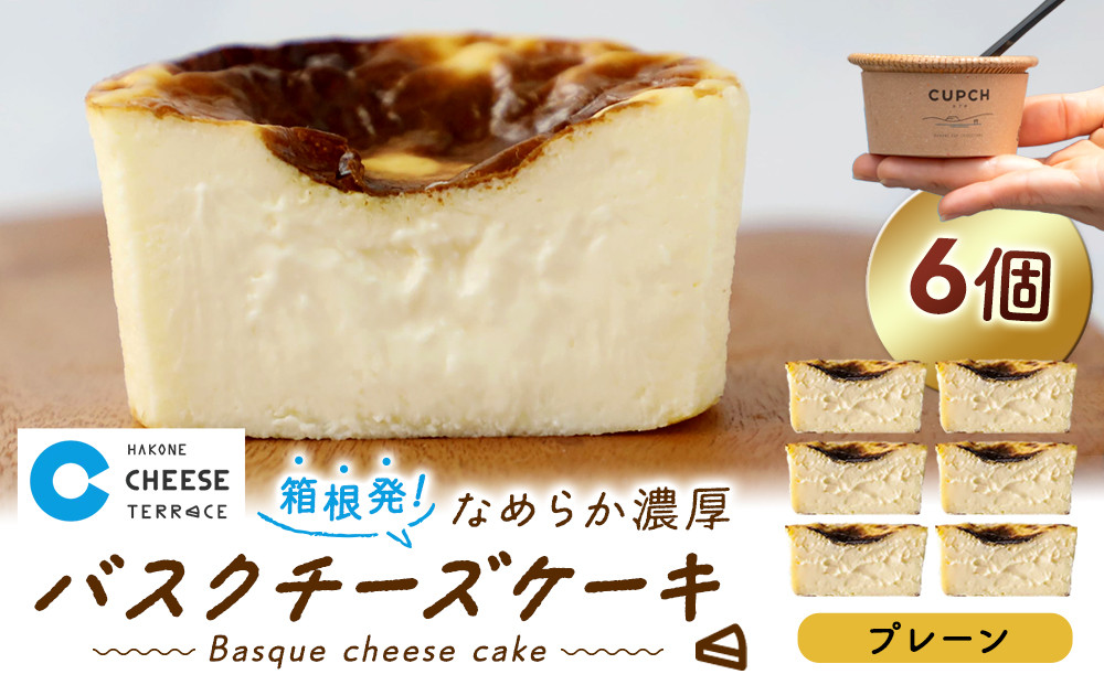 箱根発！なめらか濃厚バスクチーズケーキ&nbsp;箱根チーズテラス・カプチ&nbsp;【プレーン6個セット】