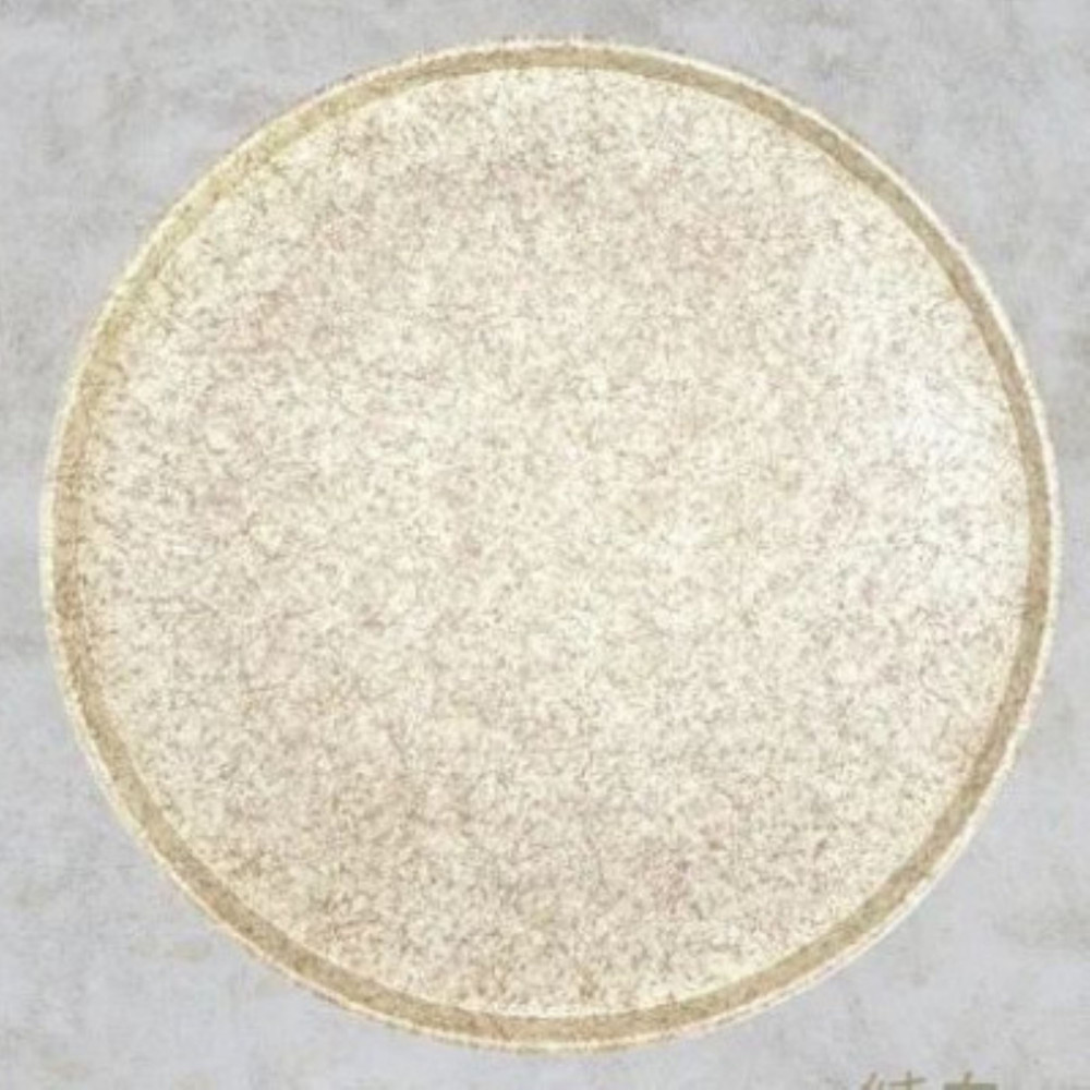 木製&nbsp;丸トレイ&nbsp;乱糸（マット仕上げ）純白［NF66］