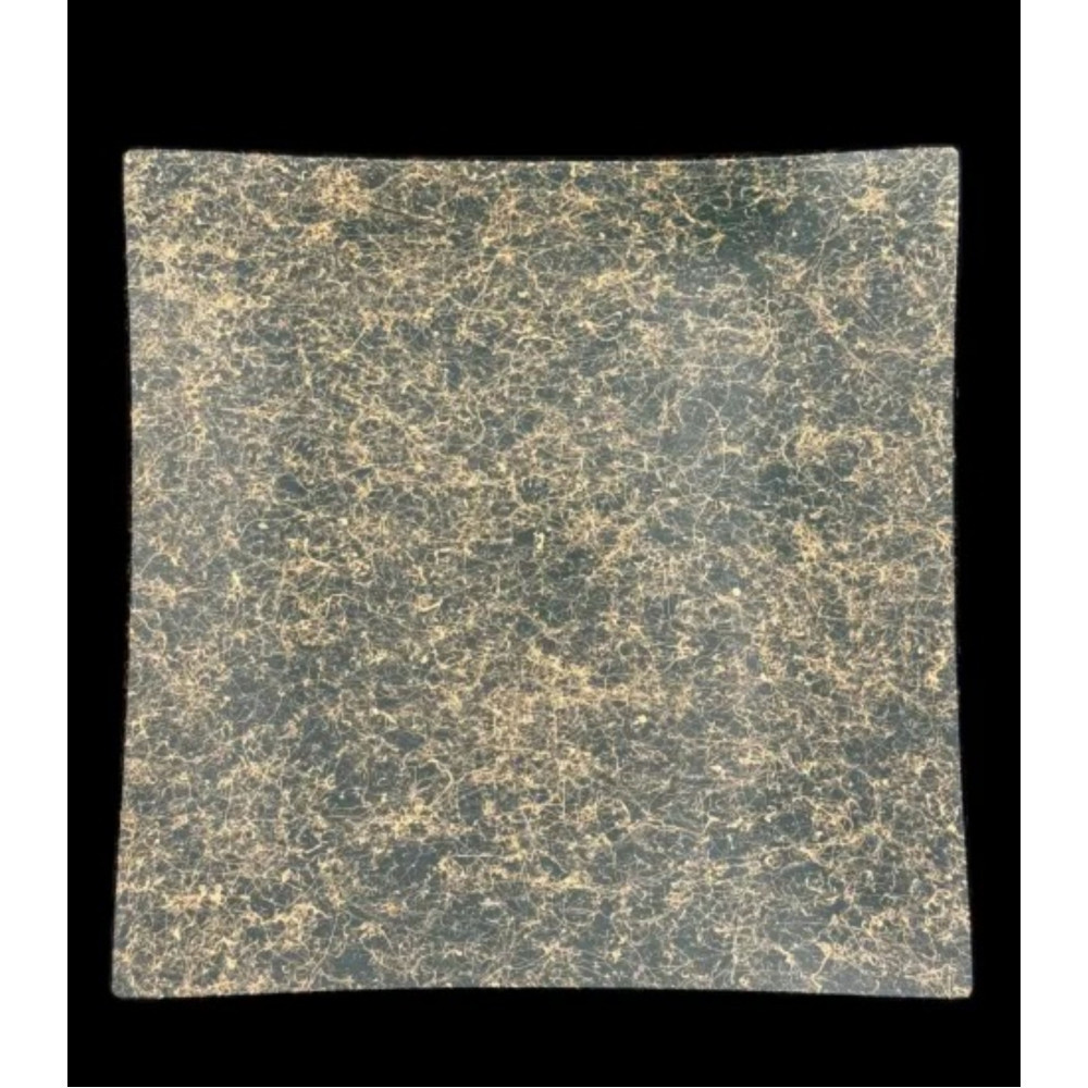 波スクエアプレート&nbsp;S&nbsp;乱糸（マット仕上げ）草色［NF83］