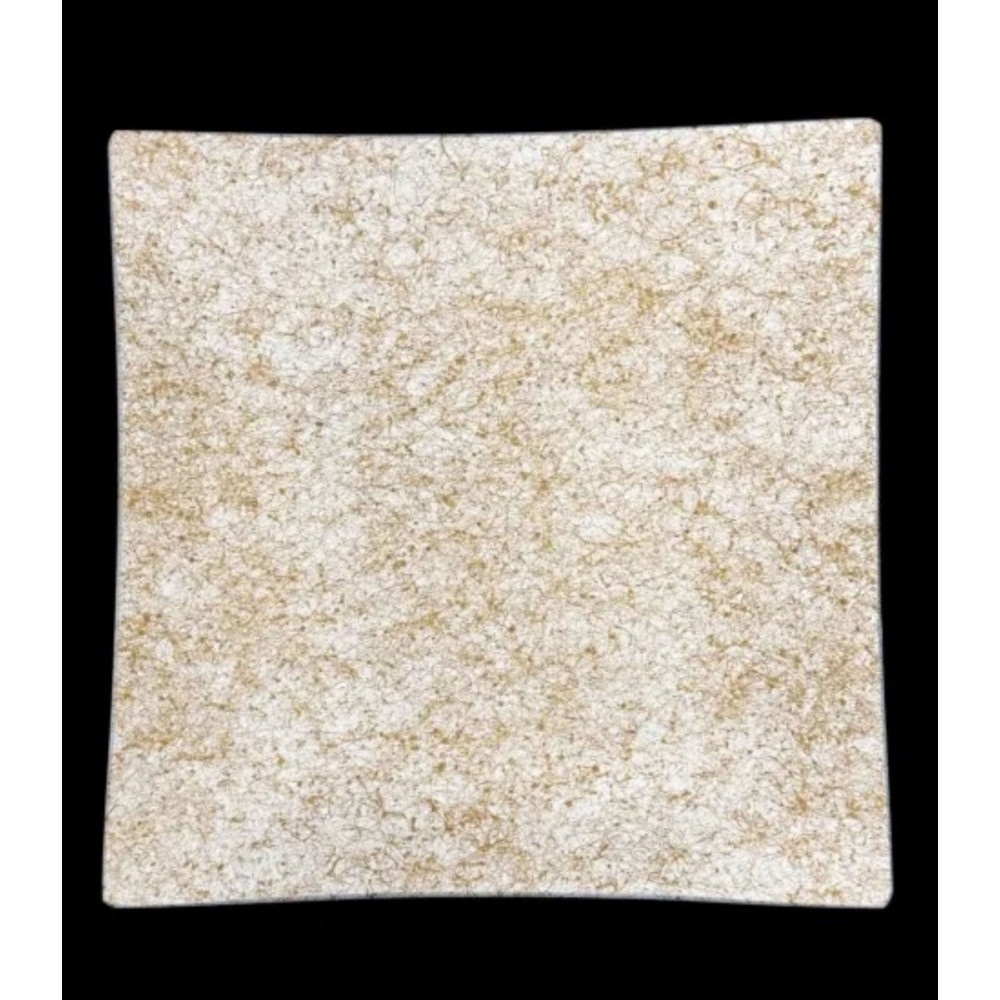 波スクエアプレート&nbsp;S&nbsp;乱糸（マット仕上げ）純白［NF84］