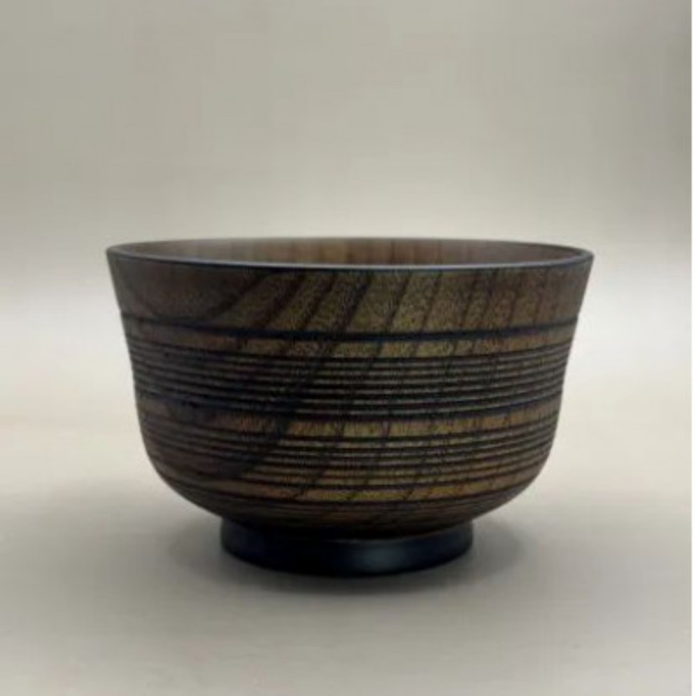 線面汁椀&nbsp;黒漆［NF92］