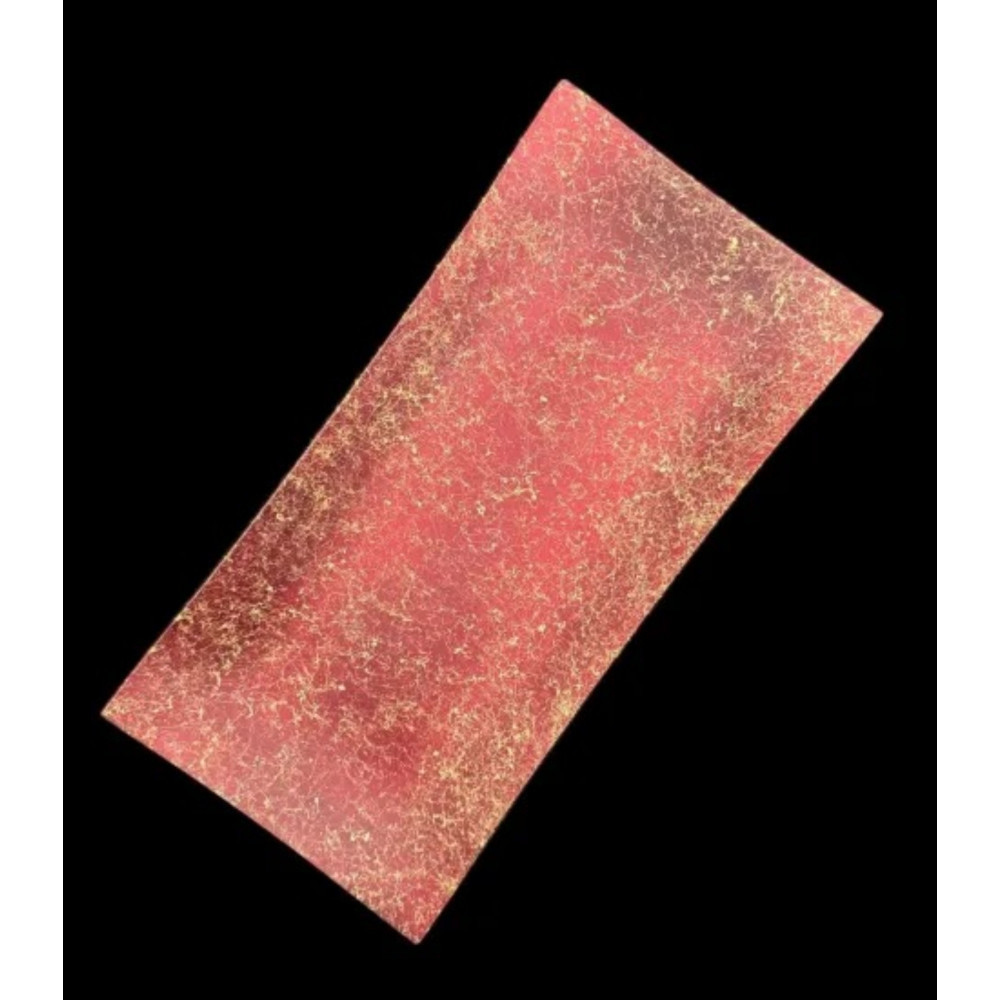 波レクタングルプレート&nbsp;&nbsp;乱糸（マット仕上げ）赤溜［NF102］