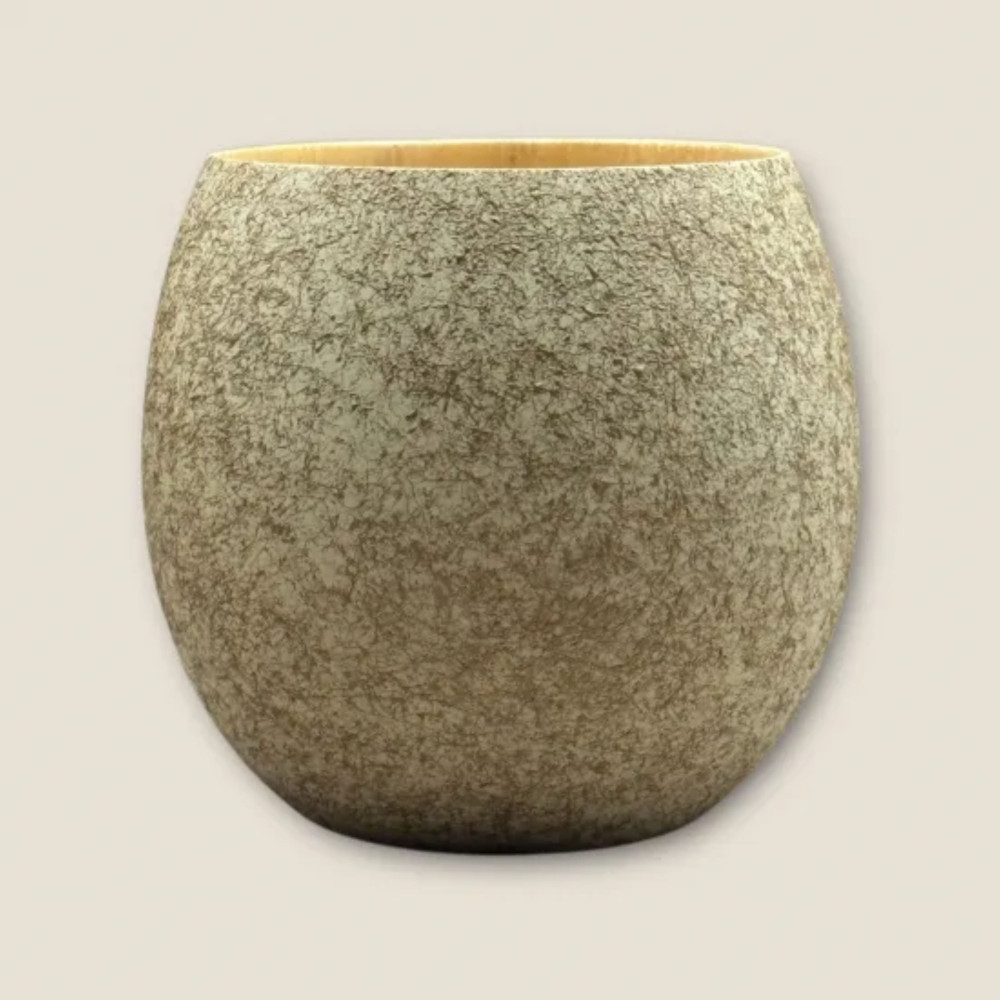 木製&nbsp;エッグカップ&nbsp;乱糸マット仕上げ&nbsp;漆白［NF122］