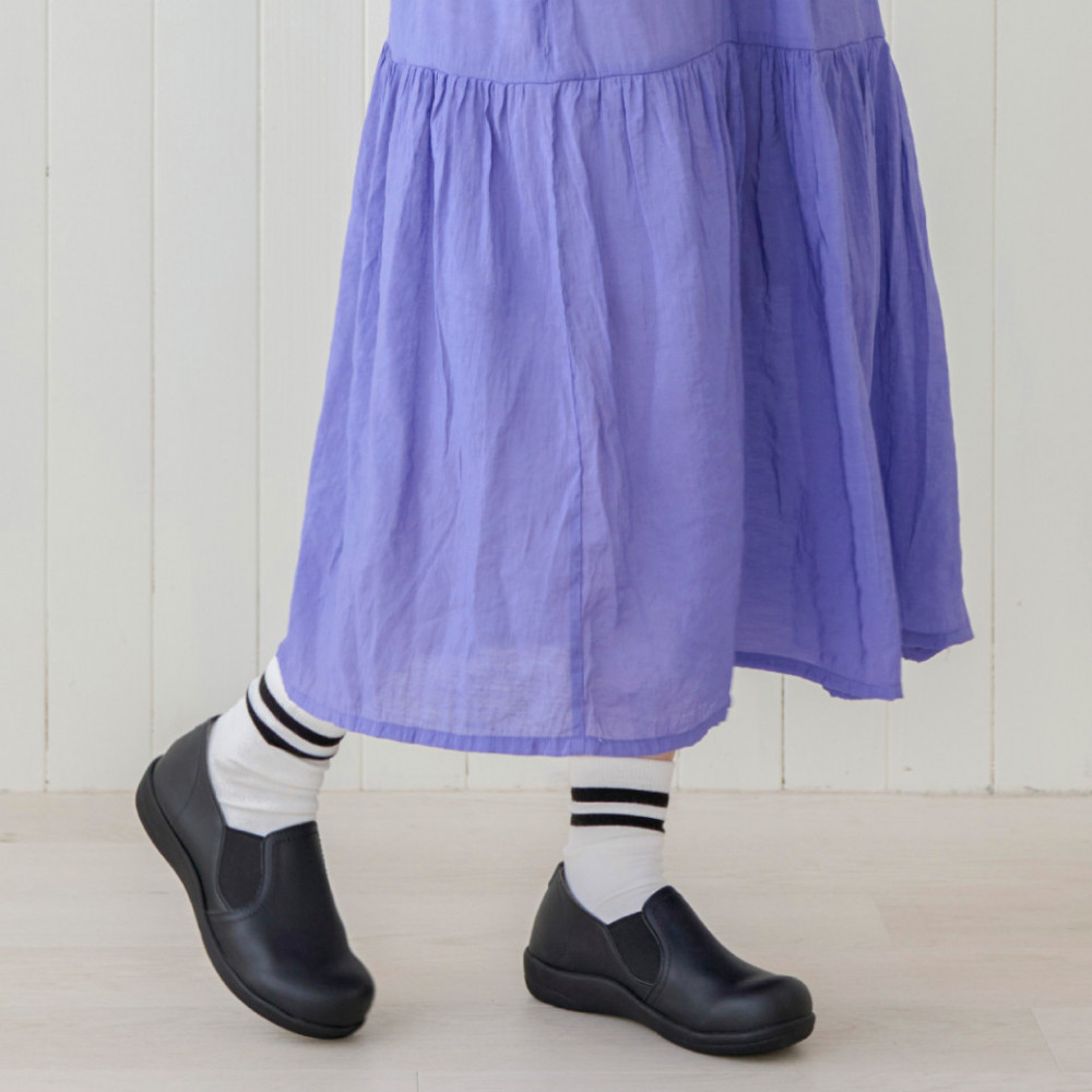 コンフォートスリッポン｜ブラック&nbsp;L(24.0cm)&nbsp;レディース&nbsp;スリッポン&nbsp;幅広&nbsp;甲高&nbsp;外反母趾&nbsp;ゆったり幅&nbsp;大人気&nbsp;靴