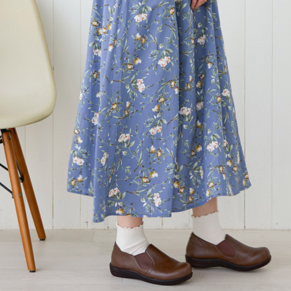 コンフォートスリッポン｜ブラウン&nbsp;L(24.0cm)&nbsp;レディース&nbsp;スリッポン&nbsp;幅広&nbsp;甲高&nbsp;外反母趾&nbsp;ゆったり幅&nbsp;大人気&nbsp;靴