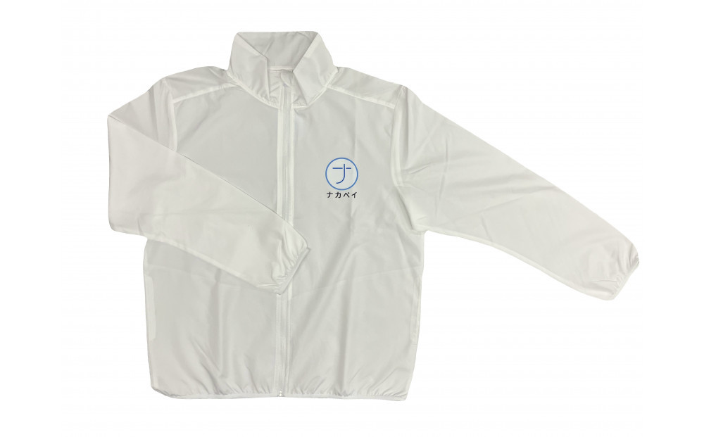 ナカペイウィンドブレーカー【Lサイズ　ホワイト】