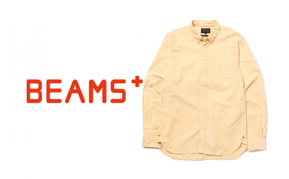 ＜2026年12月末までのお届け＞【BEAMS&nbsp;PLUS】ボタンダウンシャツ&nbsp;オックスフォード&nbsp;イエロー　（サイズXXL）