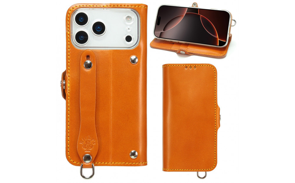 EFGS&nbsp;iPhone&nbsp;17ProMax&nbsp;手帳型&nbsp;ケース&nbsp;栃木キャメル&nbsp;【左開き】&nbsp;TPU&nbsp;スタンド&nbsp;カード入れ&nbsp;ベルト付き&nbsp;栃木レザー&nbsp;本革&nbsp;リッキーズ